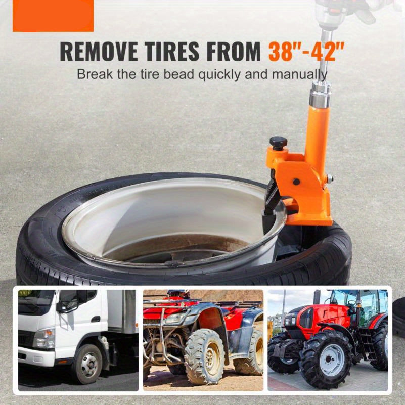 Bandenontlaster Handmatig – Bandenbreker – Bandenlosser – Bandenhulpmiddel – Bandentrekker – Geschikt Voor ATV UTV Tractor Vrachtwagen Auto – Robuust Met Rubberen Beschermpad – Voor Banden 96,5-106,7 mm