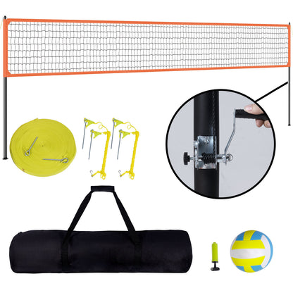 volleybalnet – sportnet – badmintonnet – beachvolleybalnet – draagbaar volleybalnet – verstelbare hoogte – duurzame aluminium palen