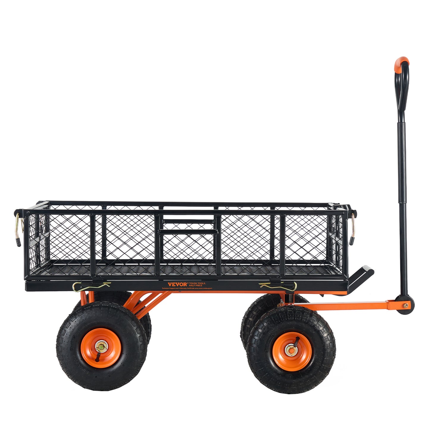 Tuinwagen – Kruiwagen – Kar – Transportwagen – Tuinkar – Draagkracht 400 kg – Afneembare Zijkanten