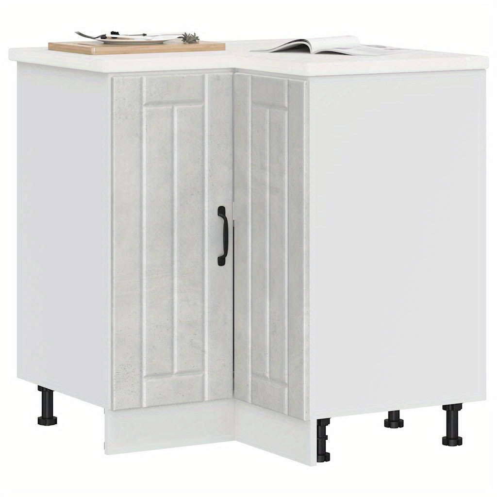 Kitchen corner base cabinet Lucca concrete grey wood material Storage Wall Cabinet Storage Box for Bedroom, Dining Room Living Room