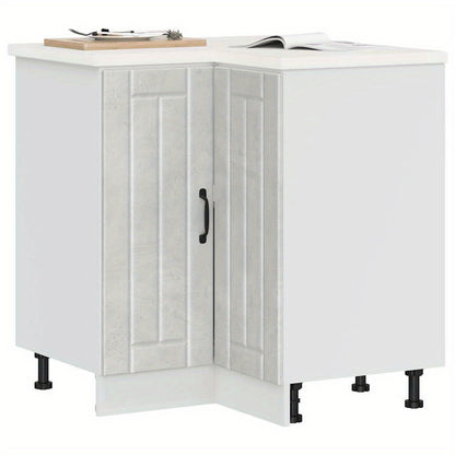 Kitchen corner base cabinet Lucca concrete grey wood material Storage Wall Cabinet Storage Box for Bedroom, Dining Room Living Room