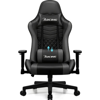 Gaming Stoel – Gaming Chair – Gaming Fauteuil – Gamestoel – Ergonomische Gamestoel – Verstelbare Lendensteun & Hoofdsteun – Rugleuning Kantelbaar Tot 170°