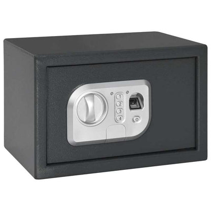 Kluis – Veiligheidskast – Geldkist – Bewaarbox – Safe – Donkergrijs Stalen Beveiligingskluis – Compact 20x31 cm – Stevig Anti-Inbraakslot