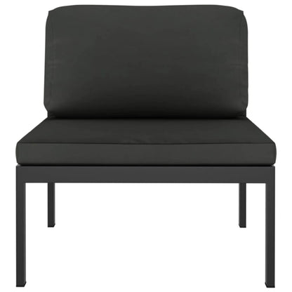 Loungeset – Tuinset – Loungebank – Zitgroep – Buitenmeubel – Modulaire 9-delige Set – Aluminium Frame – Waterafstotende Kussens