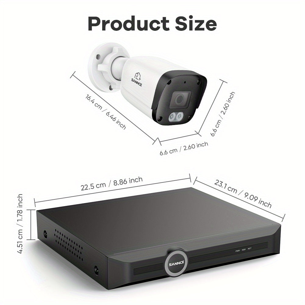 Beveiligingssysteem – Bewakingscamera – Surveillance Set – CCTV Systeem – PoE Camera – 4x 5MP Camera’s + 6MP NVR – Nachtzicht 30m – 2TB Opslag