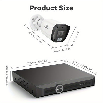 Beveiligingssysteem – Bewakingscamera – Surveillance Set – CCTV Systeem – PoE Camera – 4x 5MP Camera’s + 6MP NVR – Nachtzicht 30m – 2TB Opslag