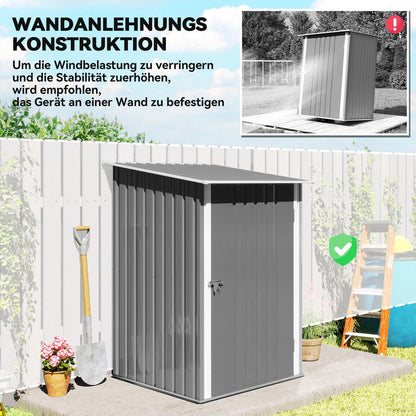 Gereedschapsschuur – Tuinberging – Berging – Opberghok – Tuinkast – Grote Afmetingen 100x103x160 cm – Robuust Gegalvaniseerd Staal – Verwijderbare Panelen