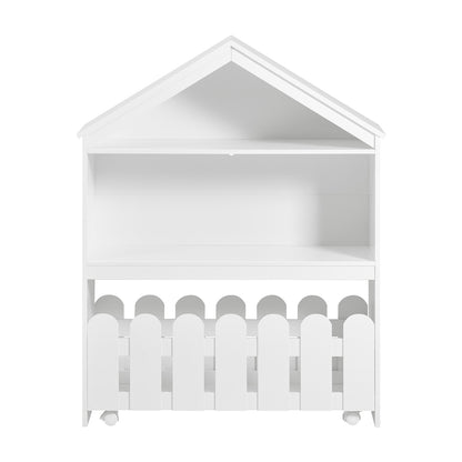 Boekenkast – Boekenrek – Vakkenkast – Opbergkast – Kinderboekenkast – MDF Wit – 91x30x114 cm – Draagvermogen 25 kg