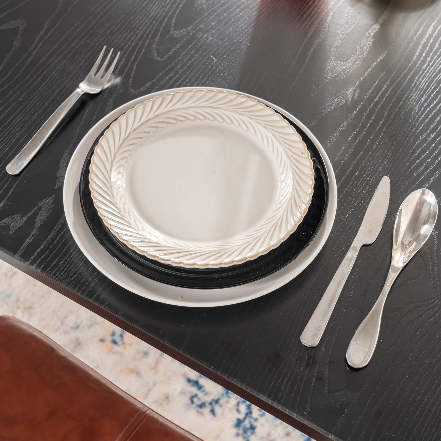 Uitschuifbare Eettafel – Tafel – Eetkamertafel – Uitklapbare Tafel – Industriële Eettafel – Voor 4-6 Personen – Stalen Frame Zwart-Goud – Anti-Roest & Waterbestendig