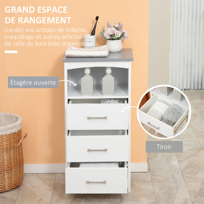 Badkamerkast – Opbergkast – Kolomkast – Wastafelonderkast – Spiegelkast – Compact 40x33x80 cm – MDF Spaanplaat Hoogwaardig