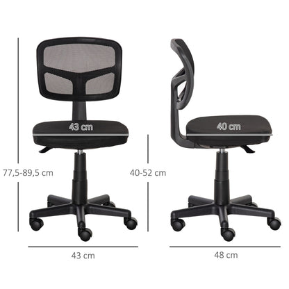 Vinsetto office chair ergonomic desk chair height -adjustable swivel chair space -saving black, Office Seat Cover, Workspace Furniture, Compact Seating, Minimalist Stool, Smooth Mobility, Highquality Materials, Corporate Setu