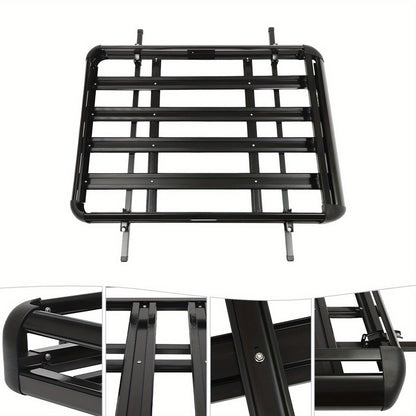 Dakkofferdrager – Dakdrager – Dakraildrager – Autodakdrager – Bagagedrager – Aluminium Zwart – Verstelbaar 100-135 cm – Max. Draagvermogen 150 kg