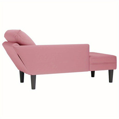 Chaise Longue – Chaise Lounge – Fauteuil – Recliner – Loungebank – Luxe Fluwelen Bekleding – Stevig Houten & Metalen Frame