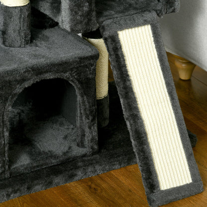 83 cm Small Cat Scratching Post with Sisal Columns, Cat Climbing Tree, Cat Furniture Play Tree for Small Cats, Dark Gray