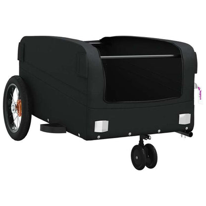 Fietskar – Fietstrailer – Bakfiets – Kinderkar – Bagagetrailer – Zwart – Stalen Frame – Max. 30 kg Laadvermogen