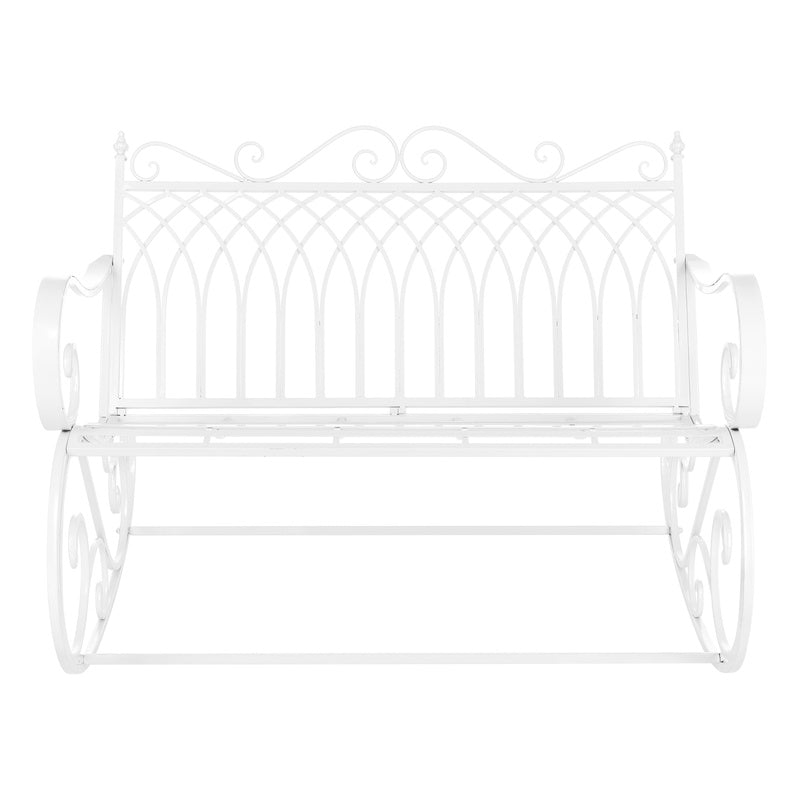 Tuinbankje – Schommelbank – Buitenbank – Balkonbank – Tweepersoonsbank – Metaal – Weerbestendig – 85x113x95 cm – Belastbaar tot 200 kg