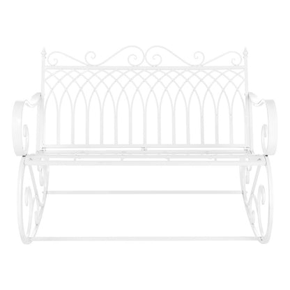 Tuinbankje – Schommelbank – Buitenbank – Balkonbank – Tweepersoonsbank – Metaal – Weerbestendig – 85x113x95 cm – Belastbaar tot 200 kg