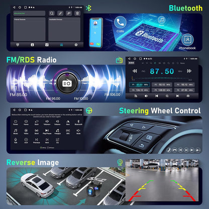 Android Autoradio – Multimedia Speler – Navigatiesysteem – Touchscreen Radio – Bluetooth Handsfree – 7 Inch IPS Scherm – Android 15 – Inclusief Achteruitrijcamera & Microfoon