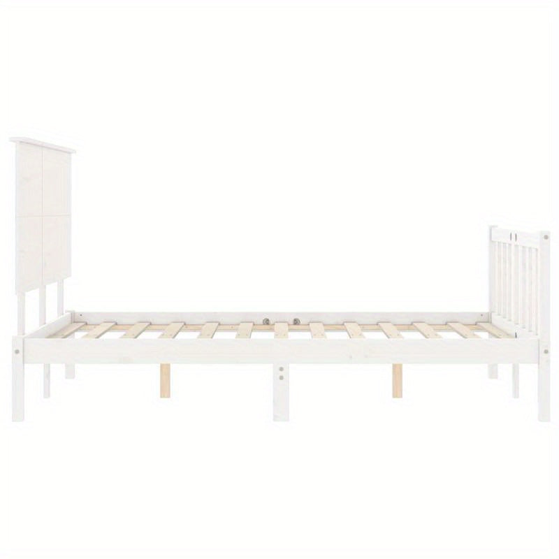 Bed Frame Without Materasso Bianco 120x200cm Wood Massello Pino Removable and durable