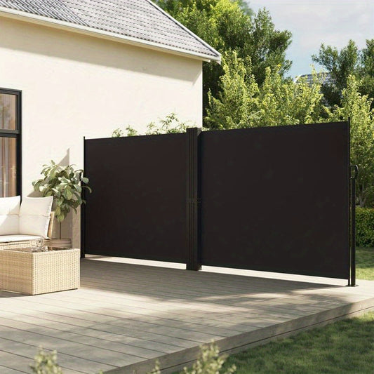 Uitschuifbaar Windscherm – Privacy Scherm – Beschermingsscherm – Balkon Scherm – Tuin Windscherm – 160 Cm Hoog – 600 Cm Breed - Zwart