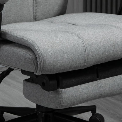 Ergonomische Bureaustoel – Kantoorstoel – Bureaustoel Met Lendensteun – Draaistoel – Werkstoel – Handmatig Verstelbaar – Stevige Draaivoet Voor Harde Vloeren