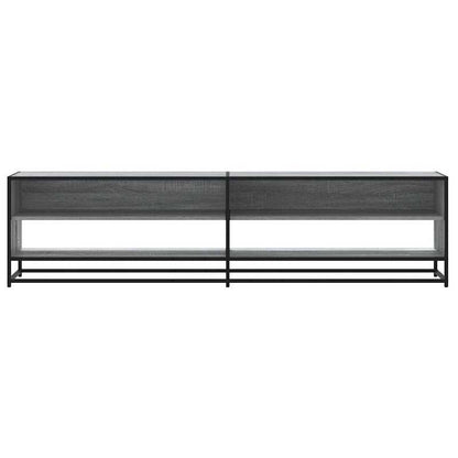 TV cabinet gray sonica 180.5x40x46cm wood material,  Minimalist Style, Sleek Design, Furniture Piece, Entertainment Center, Family Homes, Apartment Living