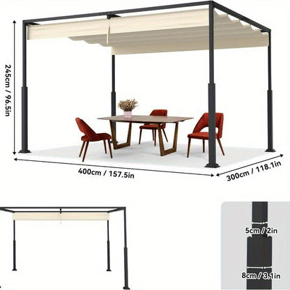 Pergola – Overkapping – Tuinoverkapping – Zonwering – Patio Overkapping – 3x3 Meter – Aluminium – Verstelbare Lamellen
