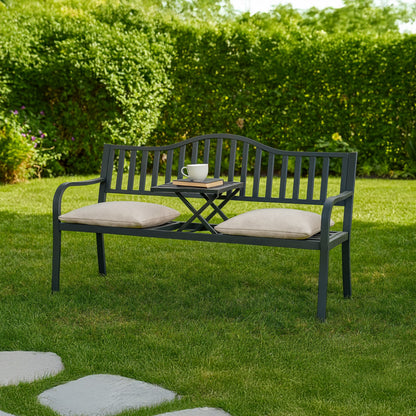 3-delige Tuinset – Bistroset – Balkonset – Terrasmeubilair – Buitenmeubelset – Aluminium – Compact & Weerbestendig – Verstelbare Stoelen