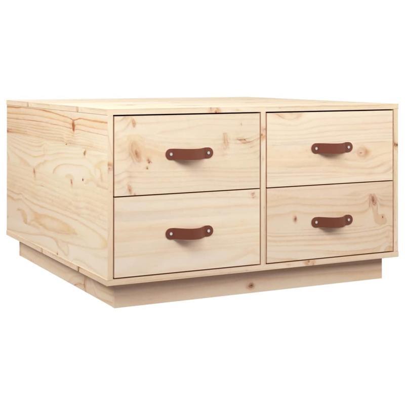 Coffee Table 80X80X45 Cm Solid Pinewood Removable, Suitable for Indoor Use And Suitable for All Seasons