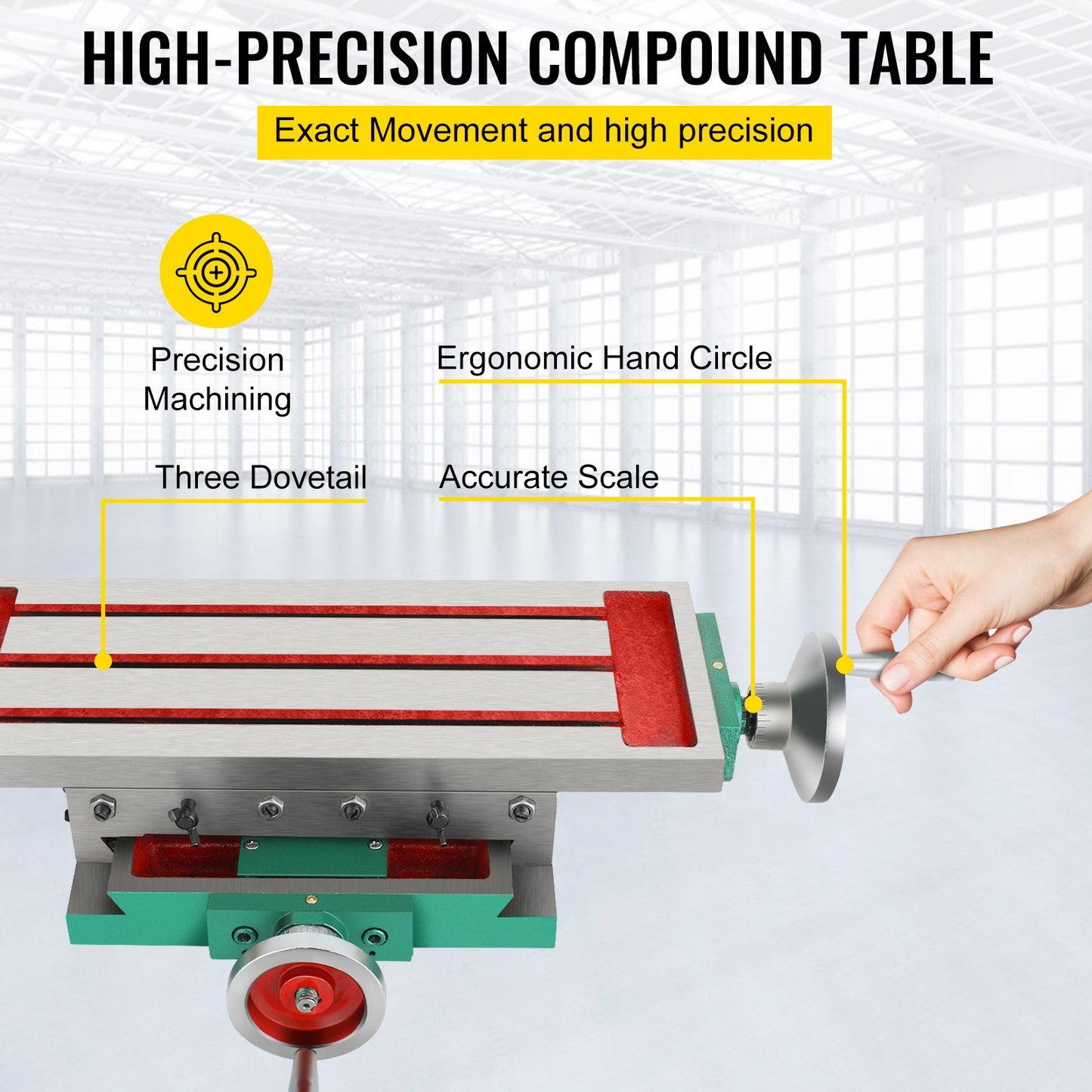 Freesmachine Tafel – Freestafel – Boortafel – Werktafel – Positioneertafel – Gietijzeren Frame – Precisiemechanisme 30 kg
