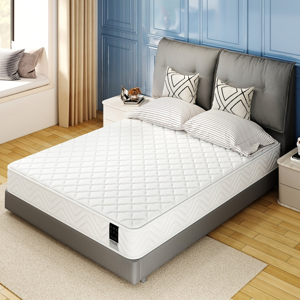 Memory Foam & Spring Mattress - Single/Double (90/140/160*200*18cm) | Thick Medium Firmness & Open Coil Sleep Support | Pressure Relief