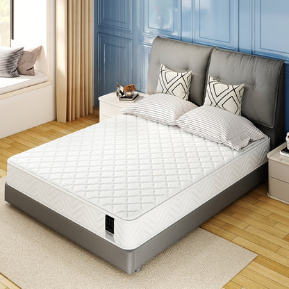 Memory Foam & Spring Mattress - Single/Double (90/140/160*200*18cm) | Thick Medium Firmness & Open Coil Sleep Support | Pressure Relief