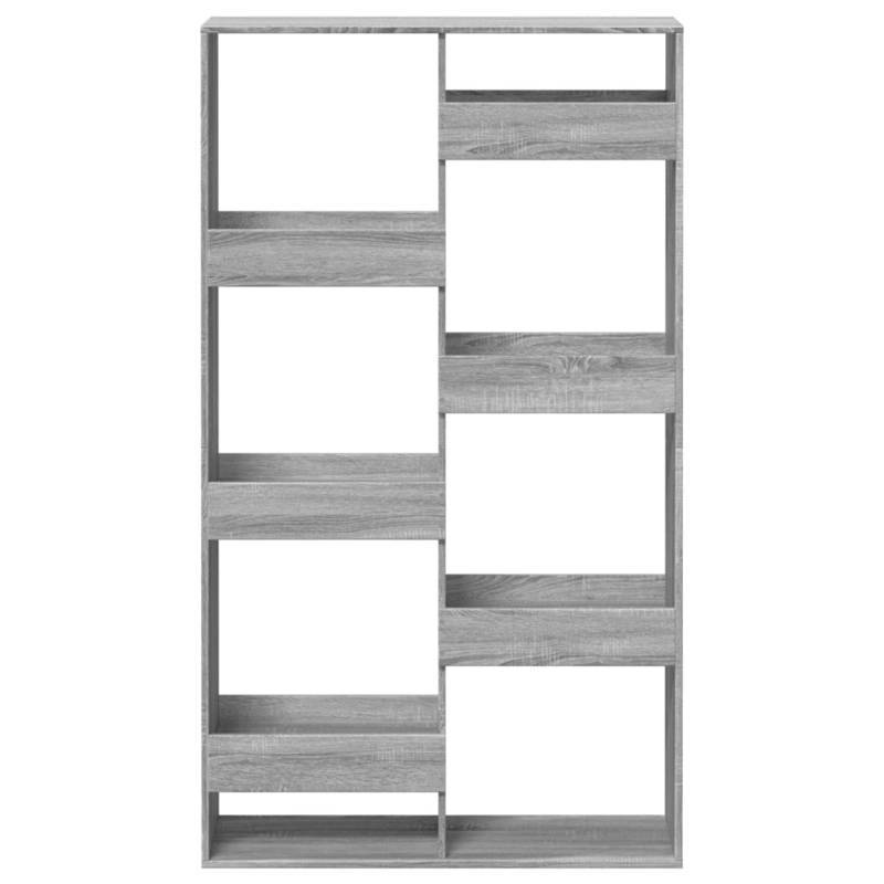 Bookshelf 100X33X175 Cm Made of Treated Wood in Gray Sonoma Oak Color. Vertical Shelves, Sturdy And Durable, Attractive, Ample Storage Space, Smooth Surface, Moisture-Resistant, Warp-Resistant, And Split-Resistant, Suitable f
