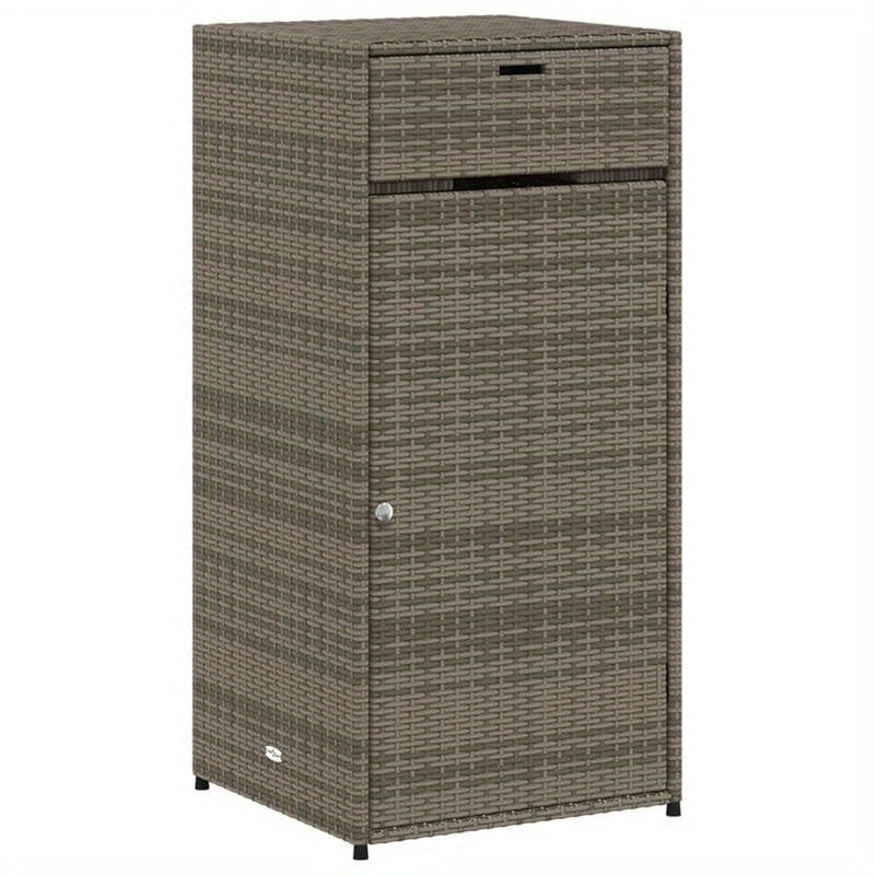 Garden Cabinet 55X55X111 Cm Made of Gray Poly Rattan, Box, Cabinet, Rack for Outdoor Storage