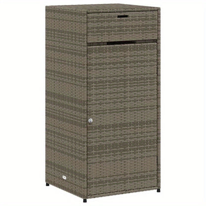 Garden Cabinet 55X55X111 Cm Made of Gray Poly Rattan, Box, Cabinet, Rack for Outdoor Storage