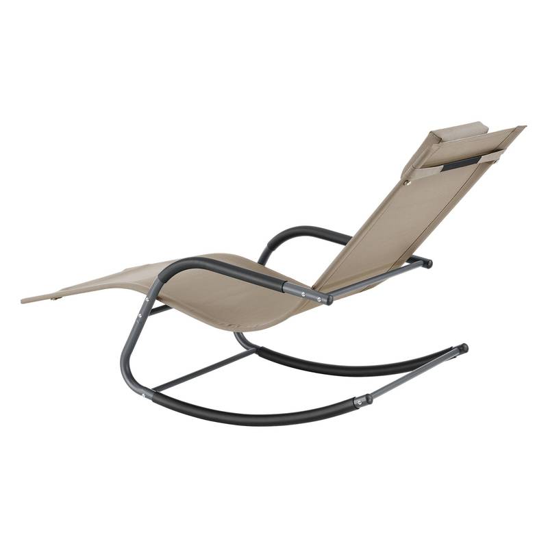 Schommelstoel – Relaxstoel – Fauteuil – Loungestoel – Schommelstoel Babykamer – Set Van 2 – Stalen Frame – Snel Droogend Textiel