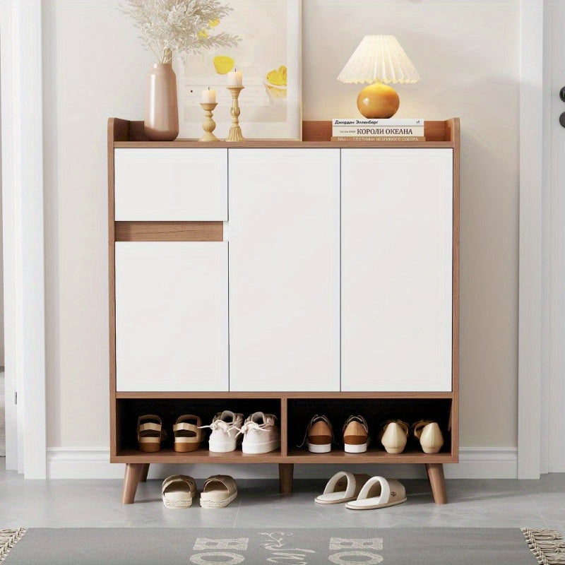 Dressoir Schoenenkast – Schoenopbergkast – Opbergkast – Kast Met Planken – Minimalistisch Design – 99x90x35 Cm – Verstelbare Planken