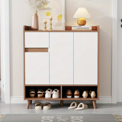 Dressoir Schoenenkast – Schoenopbergkast – Opbergkast – Kast Met Planken – Minimalistisch Design – 99x90x35 Cm – Verstelbare Planken