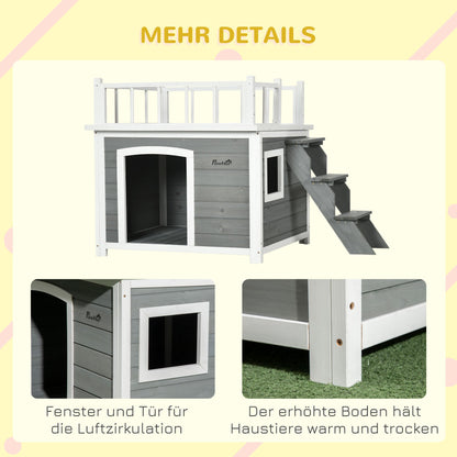 2-delige Zitgroep – Opvouwbare Eettafel – Inklapbare Stoelen – Balkonset – Compacte Tuinset – Wit Met Natuurlijke Houttinten – Ruimtebesparend – Stevige Afmetingen 110x70x75 cm