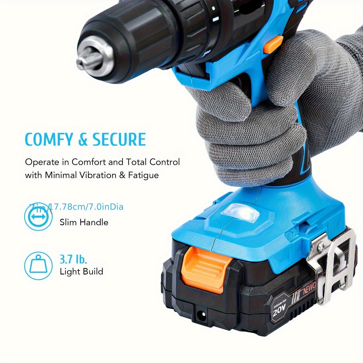 6in1 - 18V Accu Gereedschapset – Draadloze Boorset – Klusset – Elektrisch Gereedschap – Brushless Motor – 4000mAh Lithium-Ion Accu