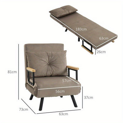 Verstelbare Relaxstoel – Schommelstoel – Lounge Stoel – Fauteuil – Slaapstoel – Stalen Frame – Zachte Foamvulling – 120kg Draagvermogen – Compact 63x73x81 cm