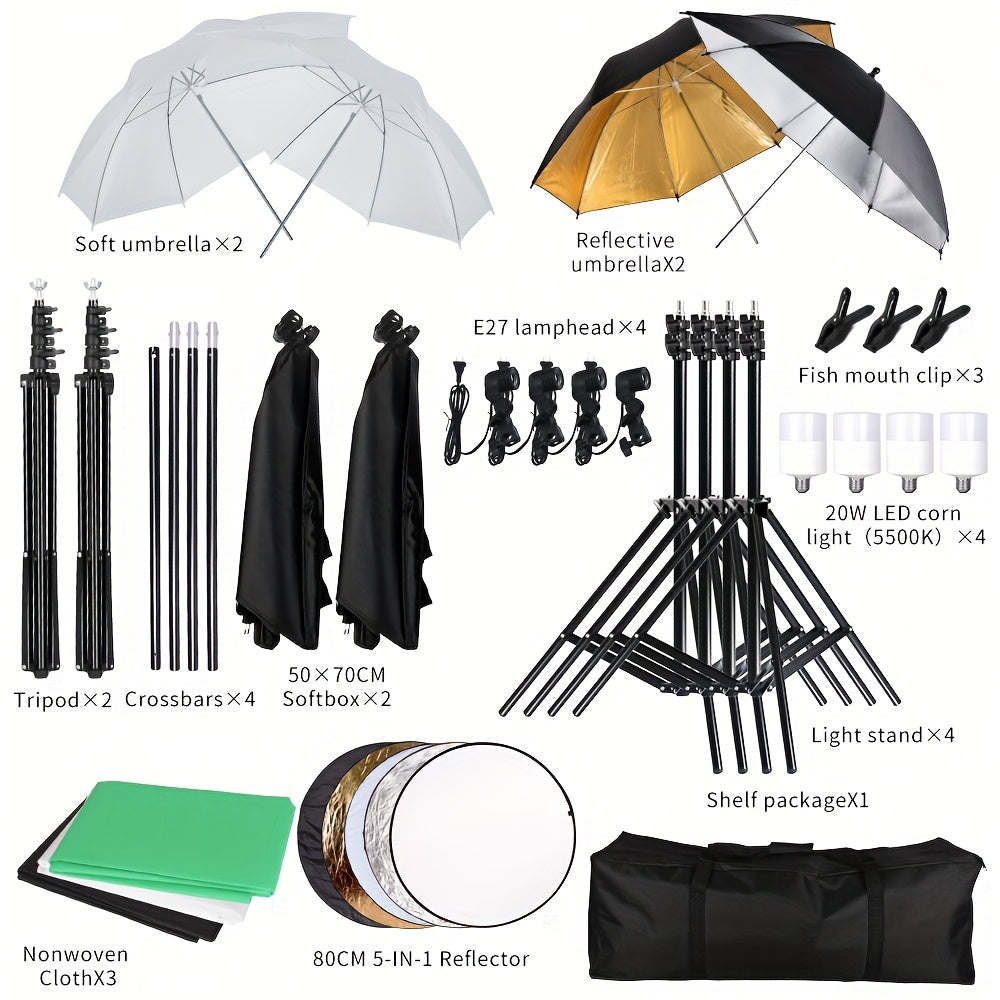 Backdrop Stand – Fotostatief – Background Frame – Verlichtingsstatief – Photoshoot Statief – 2.6x3m Muslin Achtergrond – Stevig Metalen Frame Met Driewielbasis