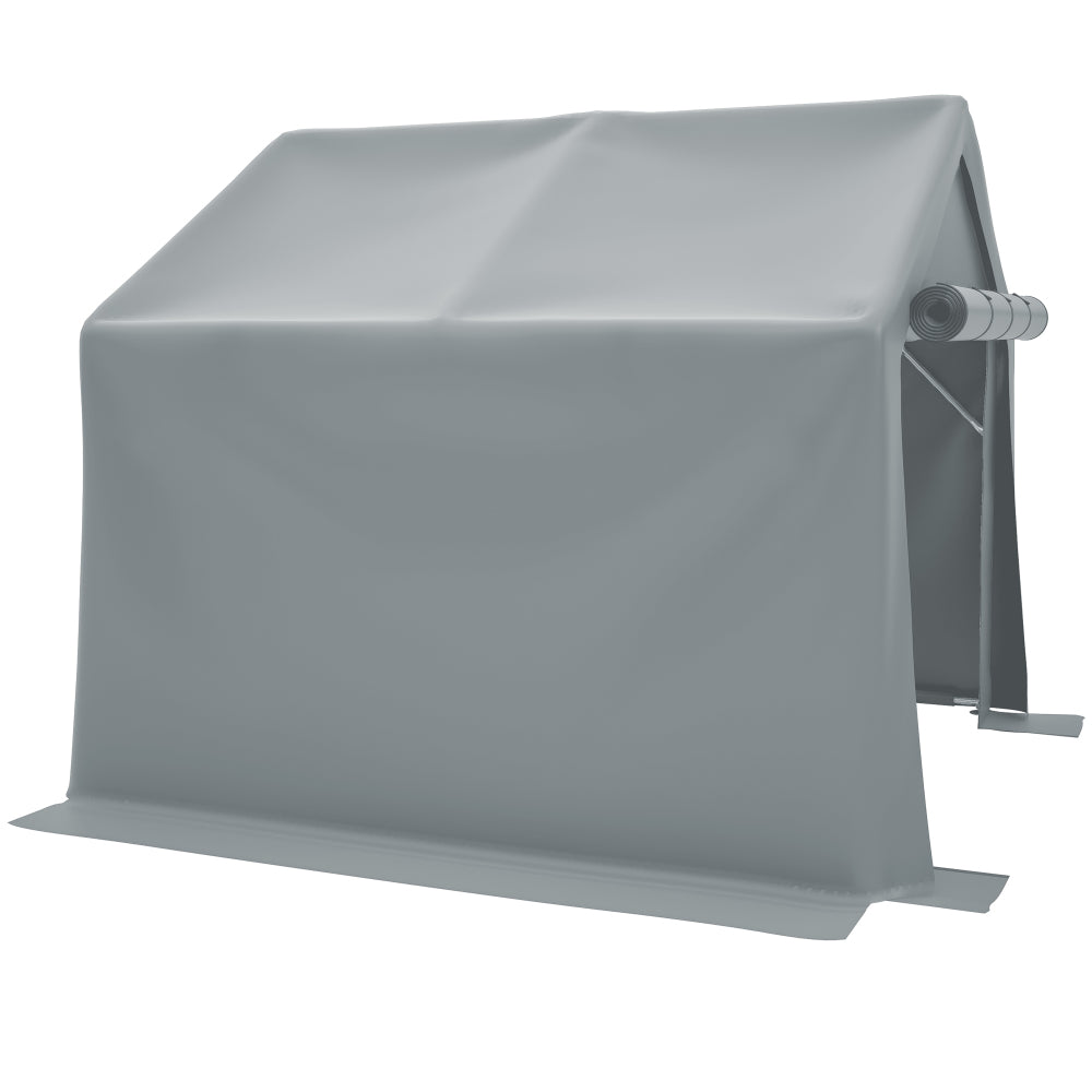 Fietsenstalling – Fietsberging – Tuinhuisje – Opbergtent – Fietsenrek – 244x141x217 cm – Waterdicht PE-materiaal – Intrekbare Ritssluiting