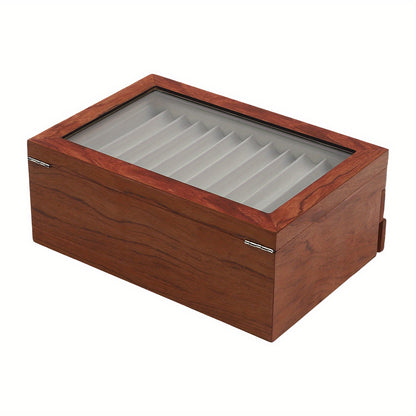 Penbox – Pennendoos – Pennenhouder – Bureau Organizer – Pennenetui – Massief Rozenhout – 34 Vakjes – Veilige Sluiting