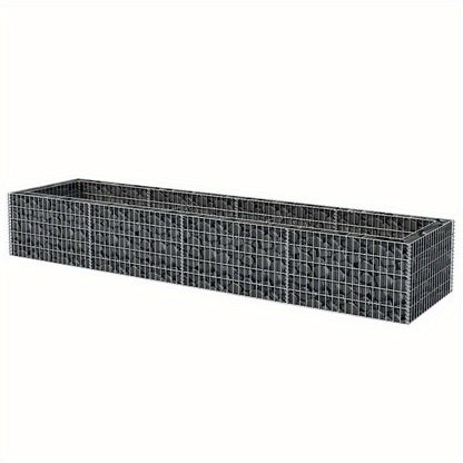 Bloementuinbak – Plantenbak – Moestuinbak – Verhoogde Bak – Tuinbak Staal Argento – Weerbestendig – Extra Groot 360x90x50 cm