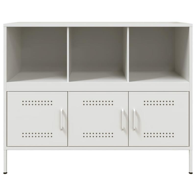 Sideboard 100.5x39x79cm white steel Practical and removable