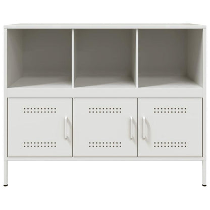 Sideboard 100.5x39x79cm white steel Practical and removable