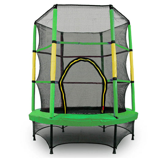 Trampoline – Springkussen – Springmat – Speeltoestel – Gymnastiekmat – 140 cm Diameter – Veilig Veiligheidsnet