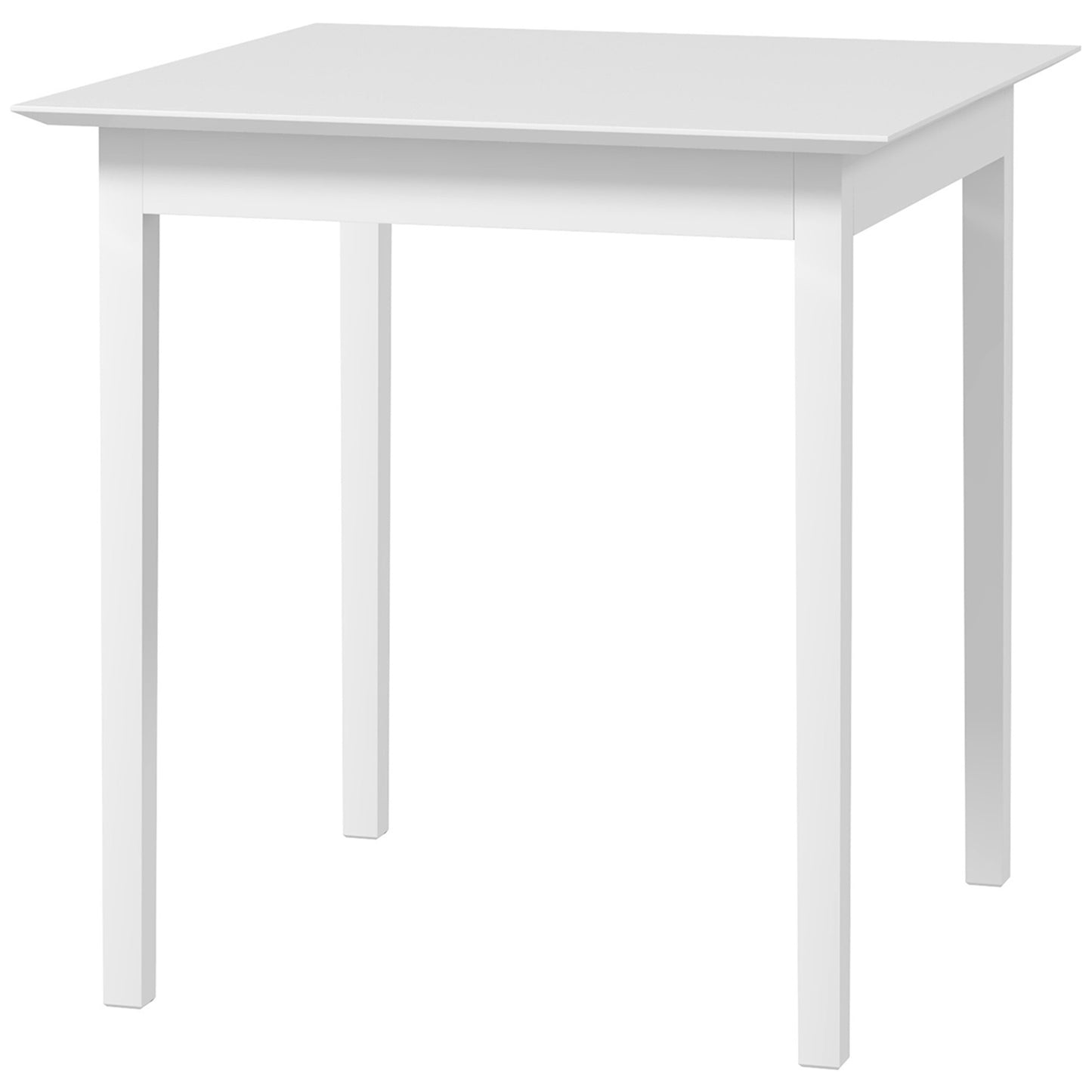 Eettafel – Keukentafel – Vierkante Tafel – Tafel – Tafeltje – Massief Grenenhout – Compact 75x75x76 cm – Wit Gelakt