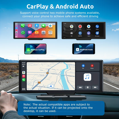 10,26-inch Touchscreen Autostereo – Carplayer – Multimedia Systeem – Navigatiesysteem – Android Auto Headunit – Draadloze CarPlay – 4K Dashcam – 1080P Achteruitrijcamera